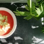 Sweet red pepper gazpacho with smoked paprika