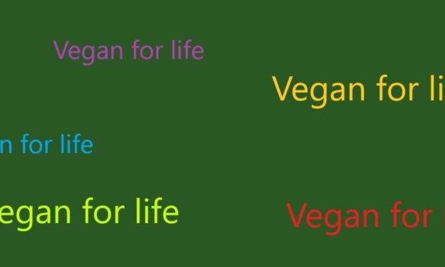 Vegan for life